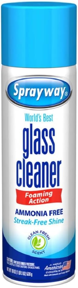 Sprayway Glass Cleaner Aerosol Spray, 19 Oz