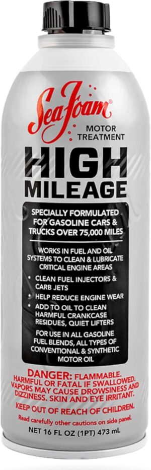 Sea Foam High Mileage Motor Treatment Gas & Oil Additive, HM16, 16 oz