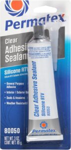 Permatex Clear RTV Silicone Adhesive Sealant, 85 g