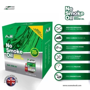 NO SMOKE OIL© SAE 20W-50 Zero Carbon With 500ml Ace Flush Oil